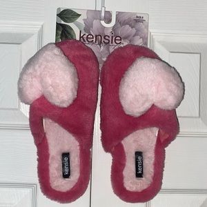 Pink heart slippers